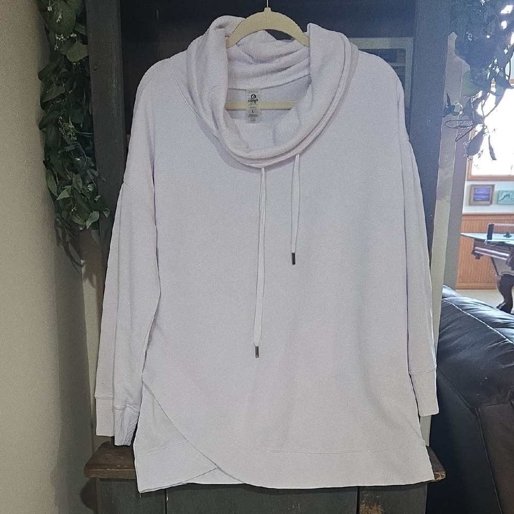 Mono B White Cowl Neck Sweater